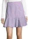 PROSE & POETRY Stripe Cotton Mini Skirt,0400096088274
