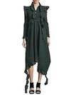 VETEMENTS RUFFLED POLKA DOT A-LINE DRESS,0400094914559