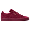 PUMA WOMEN'S SUEDE CLASSIC VELVET CASUAL SHOES, RED,2329134