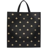 GUCCI GUCCI BLACK LEATHER BEES TOTE,495444 DJ2MT