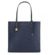 Marc Jacobs The Grind Leather Tote In Blue Sea