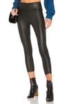 Sprwmn Women's Leather Ankle Leggings In Black