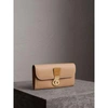 BURBERRY Two-tone Trench Leather Continental Wallet,40678481