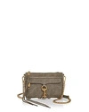 Rebecca Minkoff Mini Mac Nubuck Convertible Crossbody Bag - Green In Olive Green/brushed Gold