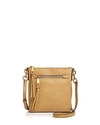 Marc Jacobs Recruit North/south Leather Crossbody In Golden Beige/gold