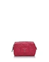 Marc Jacobs Knot Large Nylon Cosmetics Case In Raspberry/silver