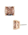 Kate Spade New York Speckled Stone Square Stud Earrings In Rose Patina/rose