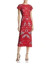 JS COLLECTIONS MIXED LACE MIDI DRESS,865626