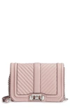 Rebecca Minkoff Small Love Leather Crossbody Bag - Pink In Vintage Pink