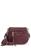 MARC JACOBS SMALL RECRUIT NOMAD PEBBLED LEATHER CROSSBODY BAG - PURPLE,M0008137