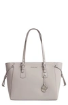 MICHAEL KORS VOYAGER LEATHER TOTE - GREY,30H7SV6T8L