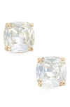 Kate Spade Small Square Stud Earrrings In Clear