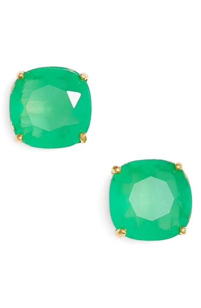 Kate Spade Small Square Stud Earrings In Beryl Green