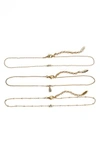 LUV AJ HANGING STONE SET OF THREE CHOKER NECKLACES,FW17N-HSCS-G