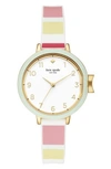 KATE SPADE PARK ROW SILICONE STRAP WATCH, 34MM,KSW1410