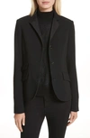 Rag & Bone Lexington Snap-front Wool Blazer In Black