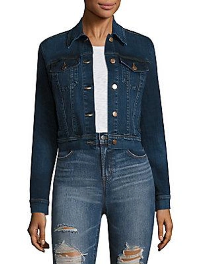 J Brand Harlow Shrunken Denim Jacket In Throne