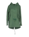 MR & MRS ITALY MR & MRS ITALY WOMAN OVERCOAT & TRENCH COAT GREEN SIZE XS COTTON,41768031BT 3