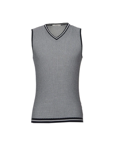 Kangra Cashmere Sleeveless Jumper In Dark Blue