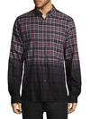 PUBLIC SCHOOL Ombre Plaid Button-Down Shirt