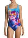 GOTTEX SWIM Hawaii Squareneck One-Piece Swimsuit