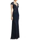 TADASHI SHOJI Lace Illusion Gown