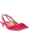 AQUAZZURA EXOTIC 45 SUEDE SLINGBACK PUMPS,P00302115