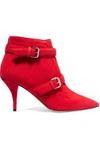 TABITHA SIMMONS WOMAN FITZ SUEDE ANKLE BOOTS RED,US 1071994536747724