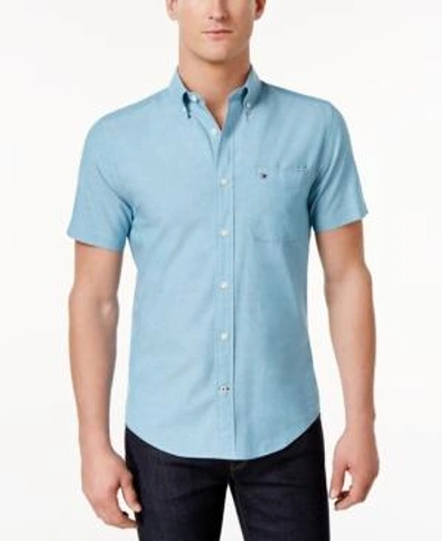 Tommy Hilfiger Men's Wainwright Custom-fit Shirt, Created For Macy's In Maize