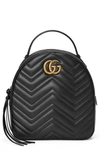 GUCCI GG MARMONT MATELASSE QUILTED LEATHER BACKPACK - RED,476671DTDHT
