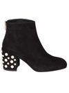 Stuart Weitzman Pearlbacari Embellished Suede Bootie In Nocolor