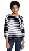 M.i.h. Jeans Mariniere Striped Cotton-jersey Top In Navy