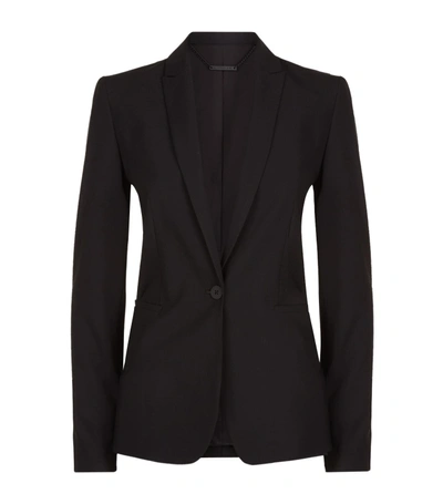 Elie Tahari Darcy One-button Stretch-wool Jacket In Black