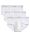 2(x)ist Cotton Briefs- Set Of 3 In New White