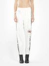 FAUSTINE STEINMETZ FAUSTINE STEINMETZ WOMEN'S OFF WHITE DESTROYED LOGO SWEATPANTS