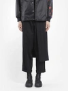 YOHJI YAMAMOTO YOHJI YAMAMOTO MEN'S BLACK PANTS WITH PLEATED DETAIL