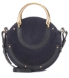 CHLOÉ PIXIE SMALL LEATHER AND SUEDE SHOULDER BAG