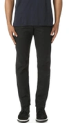 NAKED & FAMOUS SLIM CHINO - BLACK STRETCH TWILL PANTS