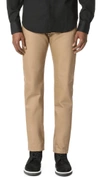 NAKED & FAMOUS WEIRD GUY - BEIGE SELVEDGE CHINO JEANS,NAKEF30106