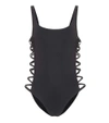 TORY BURCH LACE-UP SWIMSUIT,P00291464