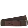 Tod's Belt In Canvas And Leather In Brown
