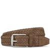 Tod's Woven Buckle Belt In Brown