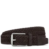 Tod's Brown Belt In Suede In Brown