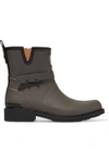 RAG & BONE WOMAN MOTO RUBBER RAIN BOOTS GRAY,US 2526016082577110