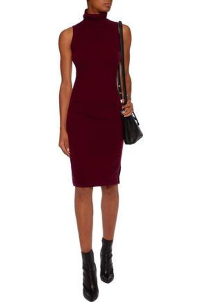 Autumn Cashmere Woman Cashmere Turtleneck Dress Merlot