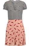 Red Valentino Woman Printed Silk Mini Dress Blush In Blush