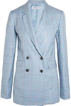 GABRIELA HEARST WOMAN THEMIS CHECKED SILK AND WOOL-BLEND BLAZER LIGHT BLUE,US 2526016083732670