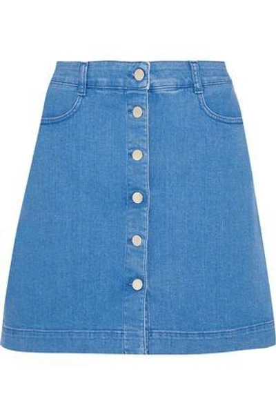 Stella Mccartney Denim Mini Skirt In Blue