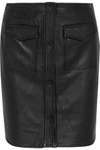 OPENING CEREMONY WOMAN LEATHER MINI SKIRT BLACK,US 4772211930672039