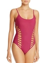 RED CARTER CUTOUT ONE PIECE SWIMSUIT,RCSD118833